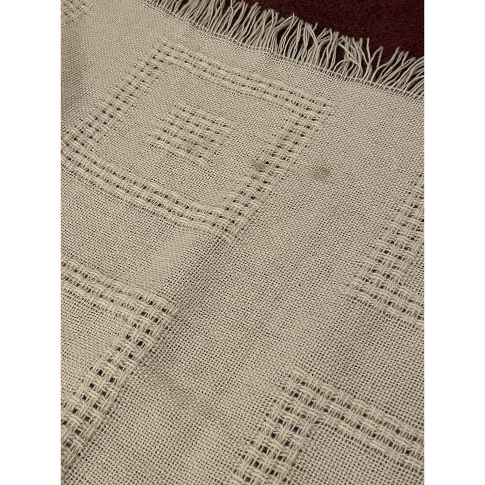 VINTAGE EATON FOREST HILL "THE EXTRA BLANKET" PURE VIRGIN WOOL 52”x56” CANADA - Picture 4 of 5